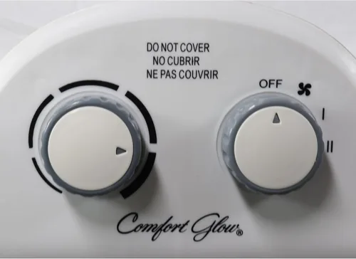 Vista 5 de Comfort Glow EFH1518 Calentador eléctrico de ventilador, color blanco