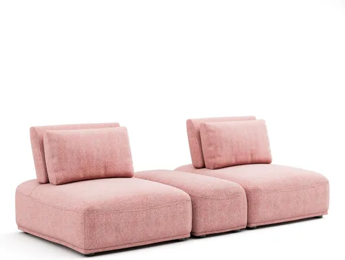 Vista 38 de Furniture of America Tatiana Modern Boucle - Sofá modular de 2 plazas con respaldo ajustable para sala de estar, oficina, combinación libre Boucle