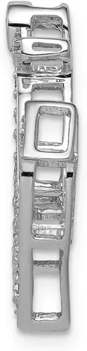 Vista 2 de Colgante de oro blanco macizo de 14 k con diamantes de 14 qt.
