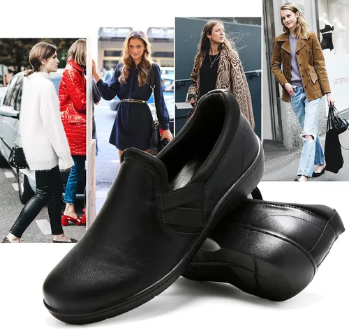 Vista 7 de UZB Mocasines ortopédicos para mujer, zapatos cómodos y casuales de vestir con espuma viscoelástica