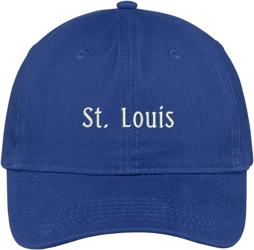 Vista 5 de St Louis City bordado Perfil Bajo 100% algodón Cap ajustable