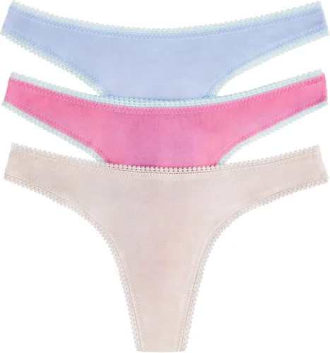 Vista 22 de OnGossamer Tanga G de malla OnGossamer para mujer, paquete de 3 Negro