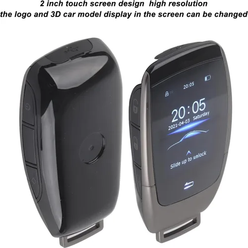 Vista 2 de Llave inteligente para automóvil, bloqueo de desbloqueo automático de entrada sin llave todo en uno con pantalla LCD de 2 pulgadas, accesorio