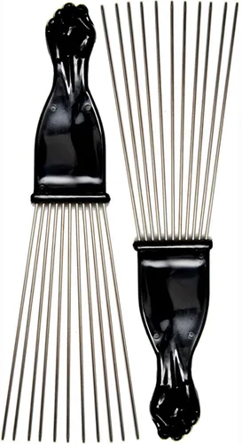 Vista 9 de Paquete de 3 peines para el cabello Afro Pick para hombres y mujeres, peine de elevación de 7 pulgadas para cabello rizado, rizado y texturizado