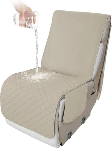 Vista 58 de HDCAXKJ Fundas de sofá seccional reclinable 100% impermeable, forma de L, funda de sofá reclinable lavable acolchada suave para mascotas, perro