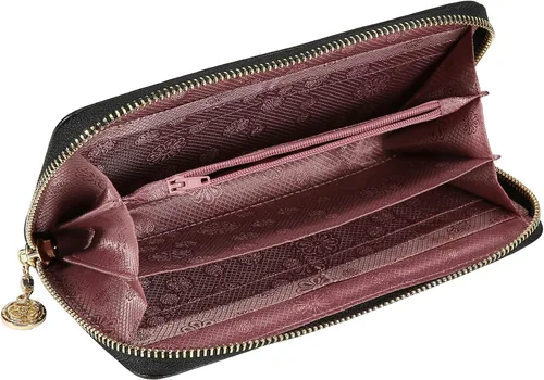 Vista 8 de Carteras de cuero para mujer carteras de pulsera de moda bolso de mujer cartera de cuero delgada para tarjetas de crédito para mujer