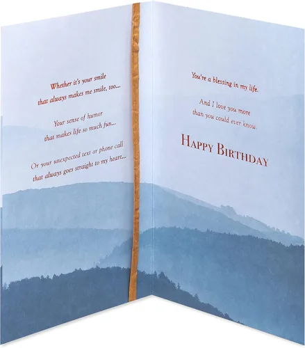 Vista 2 de American Greetings Tarjeta de cumpleaños religiosa para hijo (Bendición en mi vida)