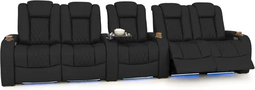 Vista 30 de Seatcraft Asientos de cine en casa Virtuoso LT Tawny Single reclinable Leonado