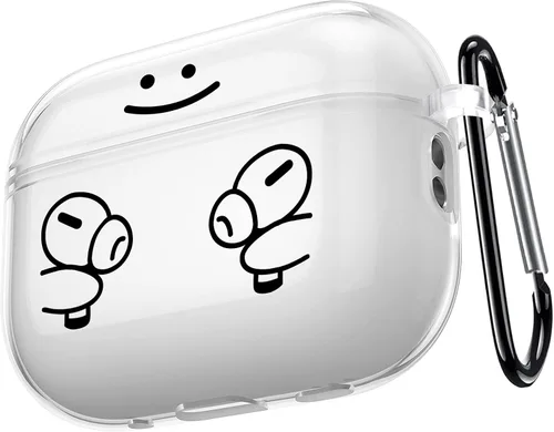 Vista 36 de Funda transparente para AirPods de 2ª generación de 1ª generación, diseño de gatito kawaii para mujeres, hombres y niños, funda de carga de TPU
