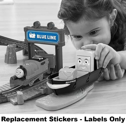 Vista 4 de Pegatinas o hojas de etiquetas de repuesto para Fisher-Price Thomas and Friends Talking Thomas y Percy Train Playset - GLK80