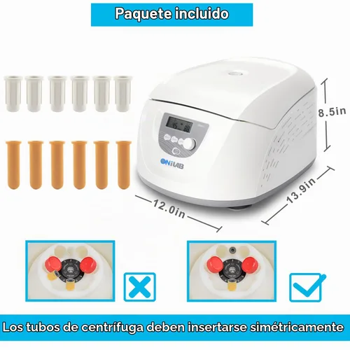 Vista 6 de ONiLAB Centrífuga de sobremesa, 6X50ml, 300-4000RPM, máximo 1800×g