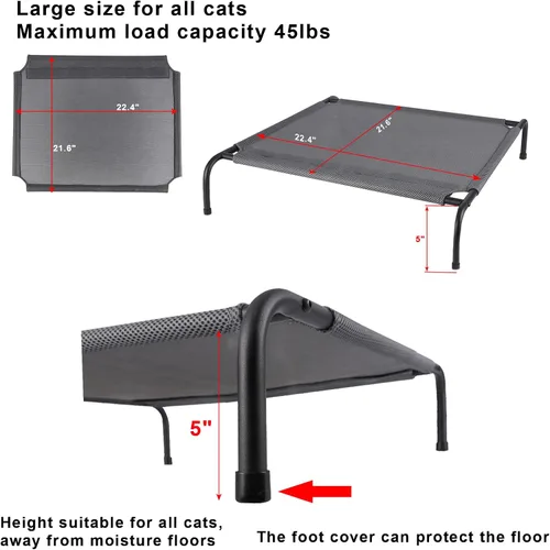 Vista 5 de CZPET Cama para mascotas, cama para gatos, tamaño mediano, cojín de doble cara disponible en todas las estaciones, extraíble, plegable, de alta