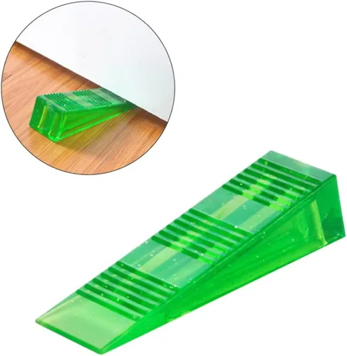 Vista 4 de Tope de puerta verde antideslizante protector de dedo flexible Soporte de puerta para todo el diseño de cristal de piso para puertas de cierre