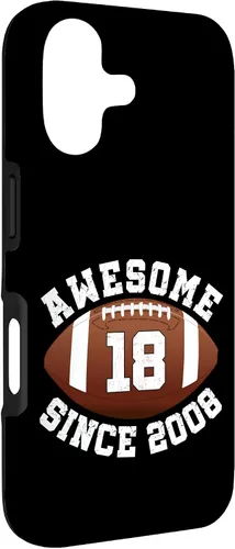 Vista 3 de Awesome Since 2008 18th Birthday Men Son American Football Case for iPhone 17