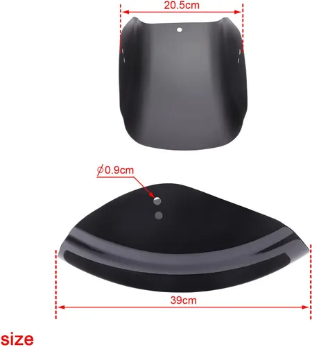 Vista 5 de Guardabarros corto trasero de motocicleta de 7 pulgadas para Harley Sportster XL883 XL1200 1986-2023 (negro brillante - guardabarros de plástico ABS)