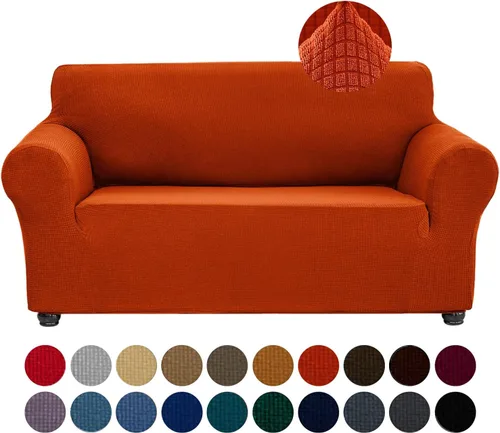Vista 40 de Joccun Funda Elástica para Silla Sofá, Funda de Sofá de 1 Pieza Tela Jacquard de Spandex con Parte Inferior Elástica, Protector de Muebles Lavable