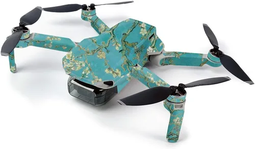 Vista 2 de MightySkins Skin para DJI Mavic Mini Drone Quadcopter portátil – Flor de almendra Funda protectora de vinilo duradera y única Fácil de aplicar