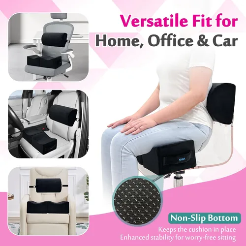 Vista 3 de AOSSA BBL Pillow After Surgery, cojín brasileño de levantamiento de glúteos + cojín de apoyo de espalda, almohadas de espuma para sentarse a