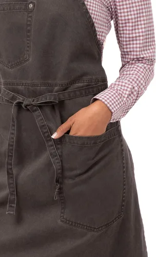 Vista 3 de Chef Works Delantal con babero unisex Dorset, Peltre