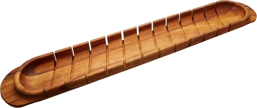 Vista 12 de Ironwood Gourmet 28330 Local 338 Bagel Miter, Madera de acacia, 7 x 5.5 x 2.5 pulgadas