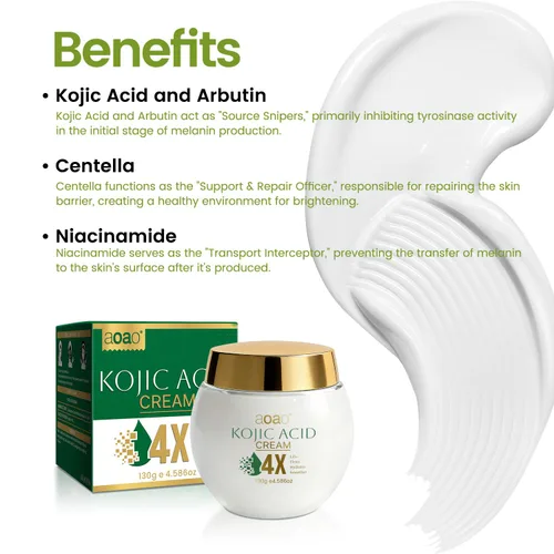 Vista 3 de AOAO Crema de estiramiento facial para mujeres, reafirma y nutre la piel, niacinamida para hidratar, suavizar la piel áspera, tratamiento hidratante