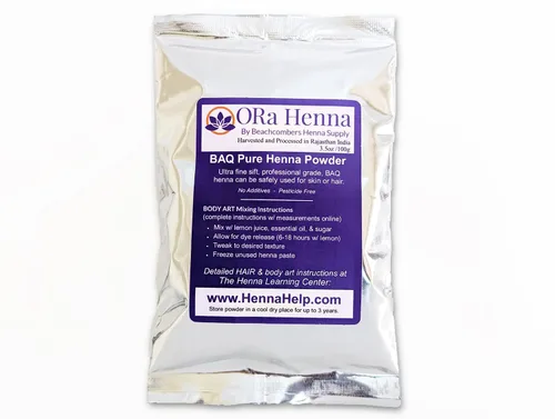 Vista 2 de Tinte de pelo de henna natural indio puro, sin productos químicos, BAQ 3.53 oz