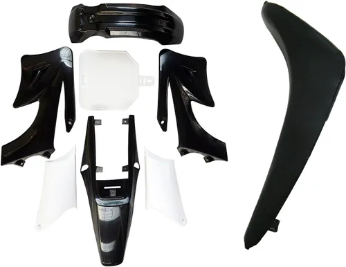 Vista 7 de Kit de carenado de plástico, piezas de guardabarros y asiento negro para Apollo 110cc 125cc 150cc Pit Dirt Bike (4naranja + 3blanco)
