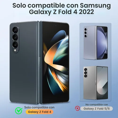 Vista 2 de VEGO Funda para Galaxy Z Fold 4 con Cubierta de Cámara Deslizante y Protección de Bisagra Funda con Protector de Pantalla Soporte Magnético de 360°