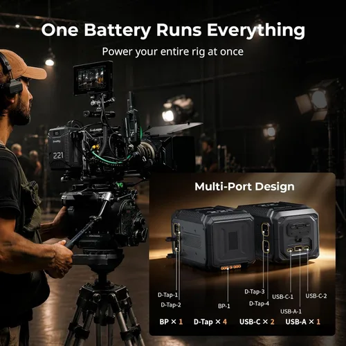 Vista 3 de SMALLRIG V Mount Battery T221, 221Wh/14910mAh Triple-Proof V-Mount Battery