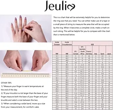 Vista 8 de Jeulia Anillo de plata de ley para mujer, con forma de corazón, dos tonos, con incrustaciones de alas de ángel, para parejas, boda, compromiso