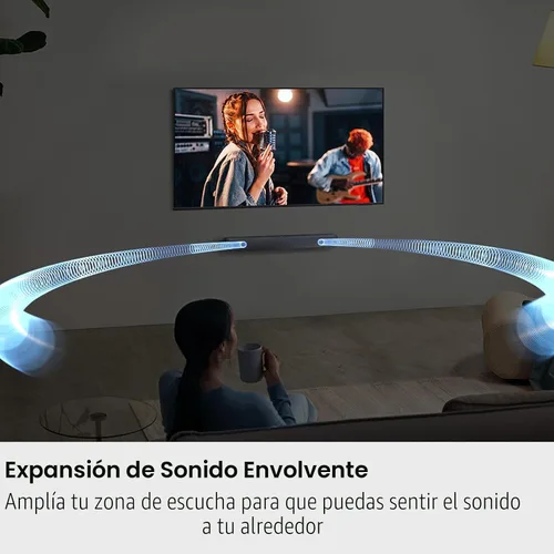 Vista 6 de Barra de sonido Samsung Serie B HW B400F 2.0 canales con subwoofer incorporado (Modelo 2025) Un control remoto, expansión de sonido envolvente, modo