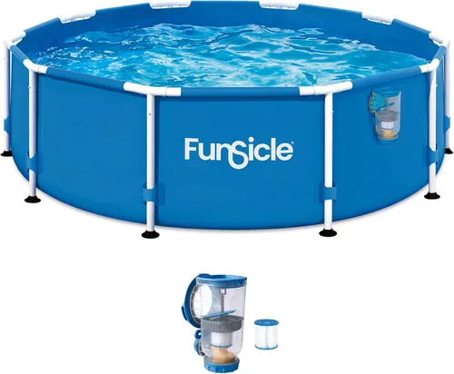 Vista 12 de Funsicle Actividad 8' x 30" Piscina redonda sobre el suelo, incluye bomba de filtro FiltraBoost 400 GPH con AutoSkimmer, cartucho de filtro tipo I