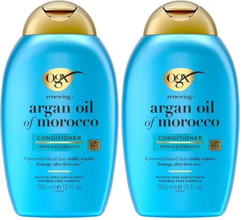 Vista 10 de Acondicionador renovador OGX con aceite de Argán de Marruecos, 13 oz