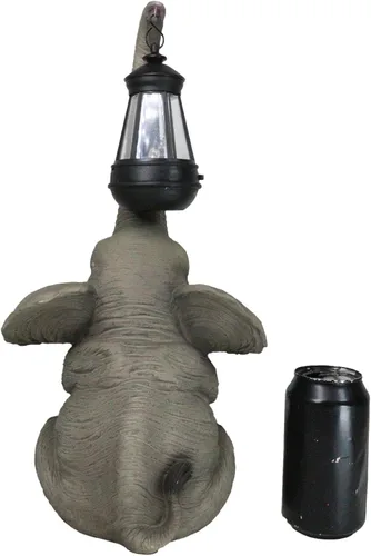 Vista 6 de Ebros - Luces caprichosas para tronco, estatua de elefante con luz LED solar, farol, circo, ternero, elefantes, decoración para el hogar, patio