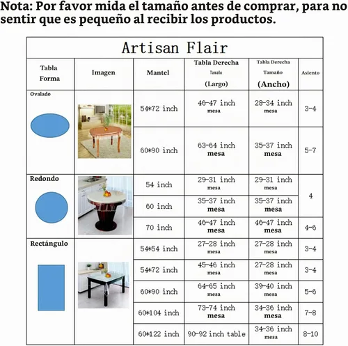 Vista 6 de Artisan Flair - Protector de mesa ovalado transparente de 54 x 72 pulgadas Table Protector for Dining Tables, Transparent Vinyl, Waterproof