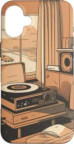 Vista 23 de Lofi Aesthetic Vinyl Music Minimal Calm Nostalgic Art Case for iPhone 16