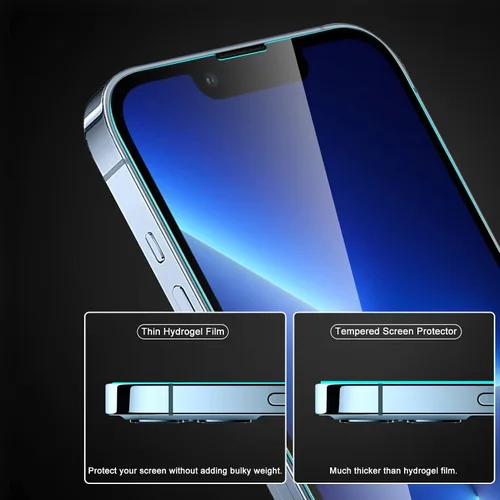 Vista 5 de Paquete de 2 protectores de pantalla de película de hidrogel JDHDL para iPhone 14 Pro Max/iPhone 14 Plus/iPhone 13 Pro Max (6.7 pulgadas), protector