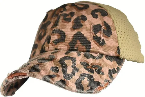 Vista 2 de Gorra de béisbol C.C con hueco para la coleta, ajustable, gorra de malla