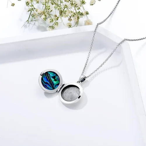 Vista 3 de Collar de plata de ley con colgante de zorroserpienteunicorniobúho en la lunaconejocaballo, joyería de regalo para mujeres, mamá, hermana