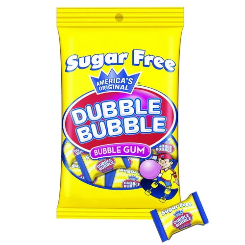 Vista 2 de Tootsie Roll Dubble Bubble Bolsas sin azúcar, 3.25 oz (paquete de 12)