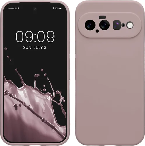Vista 22 de kwmobile Funda compatible con Google Pixel 9 - Funda protectora delgada de TPU para teléfono - Acabado mate suave - Piedra antigua