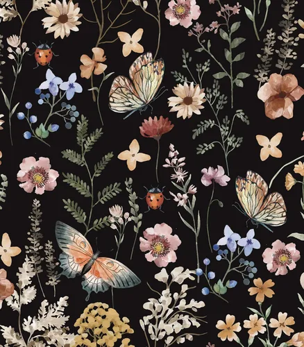 Vista 14 de Timeet Papel tapiz vintage para despegar y pegar, papel tapiz floral bohemio, papel de contacto de mariposa, papel de pared autoadhesivo extraíble
