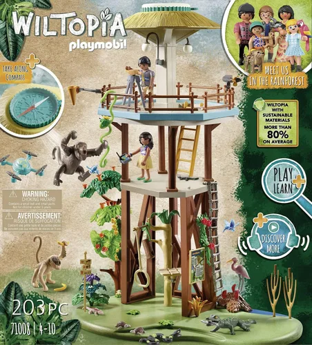 Vista 3 de Playmobil Torre de investigación Wiltopia con brújula