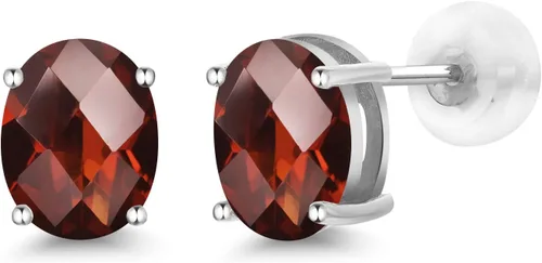 Vista 288 de Gem Stone King Aretes de oro de 14 quilates con piedra natal ovalada de 0.315 x 0.236 in Aretes de oro para mujer