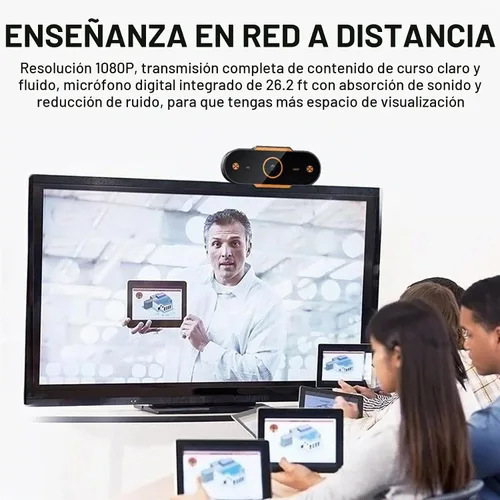 Vista 3 de Cámara de transmisión 1080p HD Webcam USB Pc Cámara web para computadora de juegos de PC, cámaras web para computadora de escritorio accesorios
