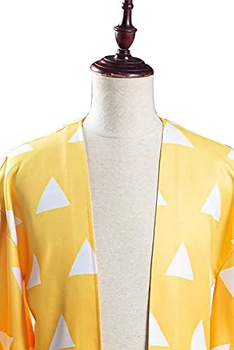 Vista 4 de Disfraz de kimono para niños cárdigan superior capa capa de anime