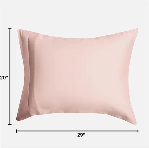 Vista 4 de Juego de fundas de almohada DOZ, 100% viscosa derivada del bambú, cultivada orgánicamente, extremadamente suave, sedosa, transpirable, refrescante