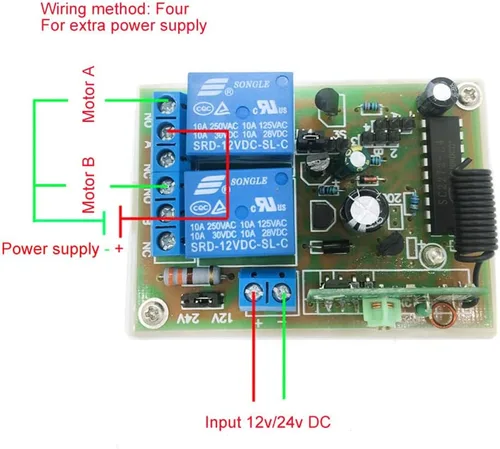 Vista 7 de Bringsmart Receptor controlador de CC de 3 vías 12V-24V 433MHz Control