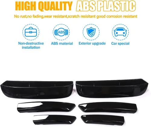 Vista 4 de Cubierta de ventilación de rejilla de parachoques delantero compatible con Land Rover Discovery 5 L462 2017-2023, accesorios decorativos de entrada