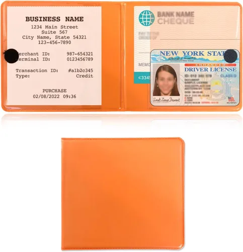 Vista 26 de Kewucn Soporte para seguro de registro de automóvil, organizador esencial de 10.55 x 4.8 pulgadas con cierre, accesorios interiores de vehículos
